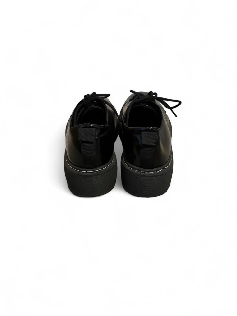 Jelly Pop Women’s Black Lace-Up Platform Shoes